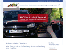 Tablet Screenshot of abc-fahrschule.com
